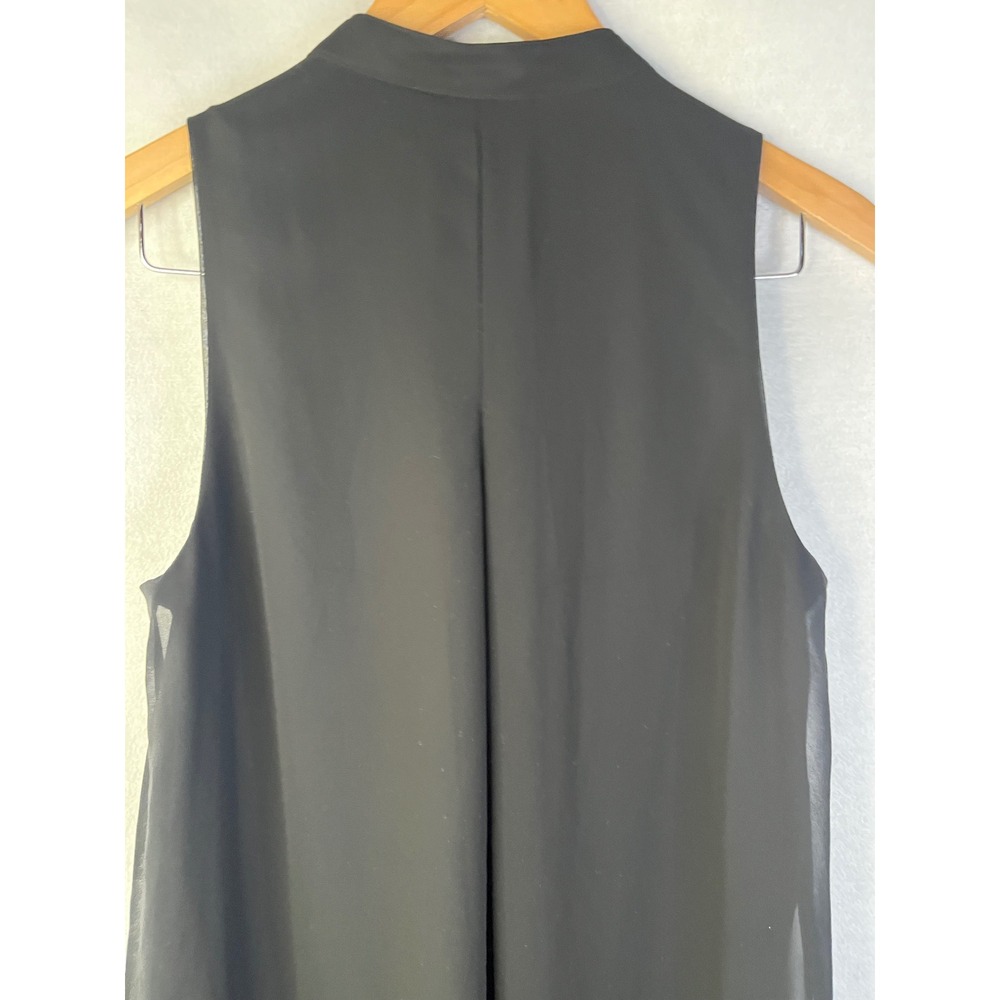 BCBGMaxAzria women's black dress XS v-neck ruffle‎ pullover chiffon  NWOT - Picture 9 of 9